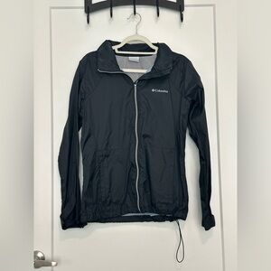 Columbia Black Lightweight Raincoat (size L)